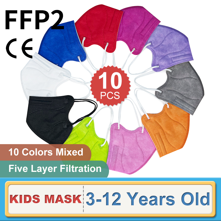 Kids Face Mask - 10 Uds. Mascarilla facial FFP2 KN95