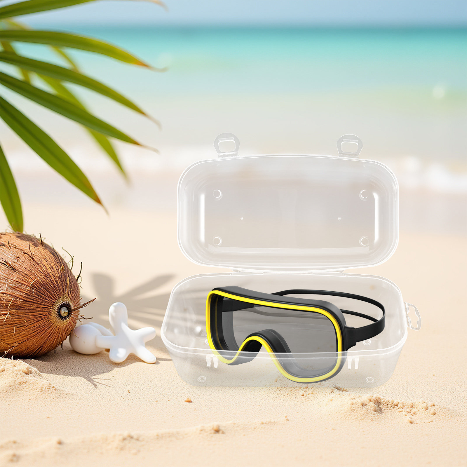 Mask Case Hard Shell - Estuche portátil para máscaras de buceo,