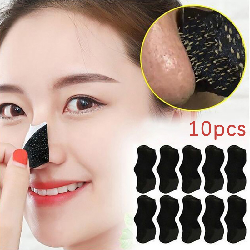 Black Face Mask Pack - 10 Piezas de Tiras Nasales para