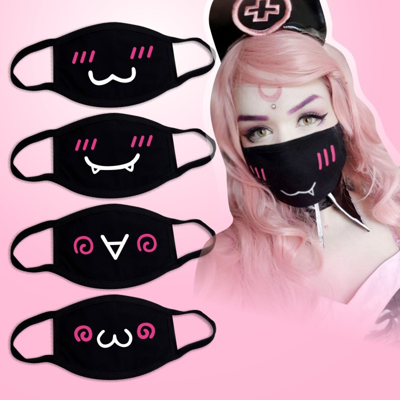 Respirator Half Face - Máscara de algodón negro Unisex invierno
