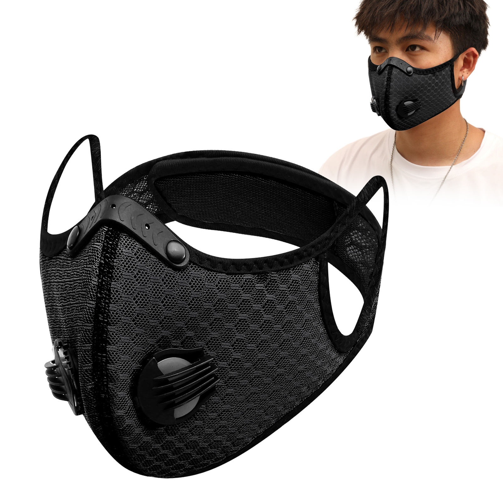 Anti Pollution Mask - Máscara Unisex Antiviento para Ciclismo, Máscara