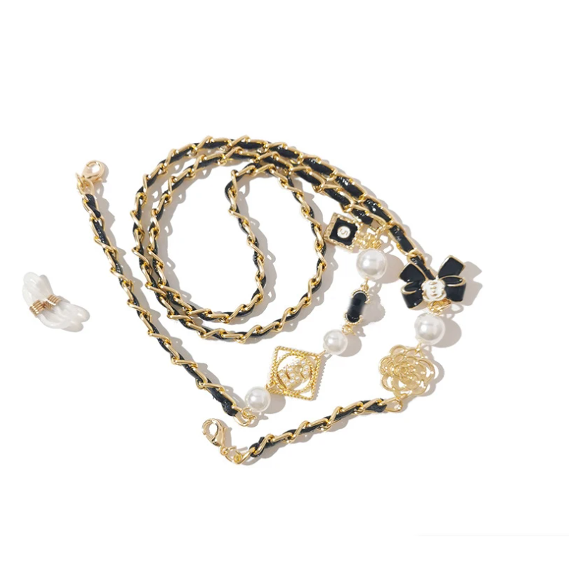 Mask Chain Holder - Cadena de gafas de perlas Vintage,