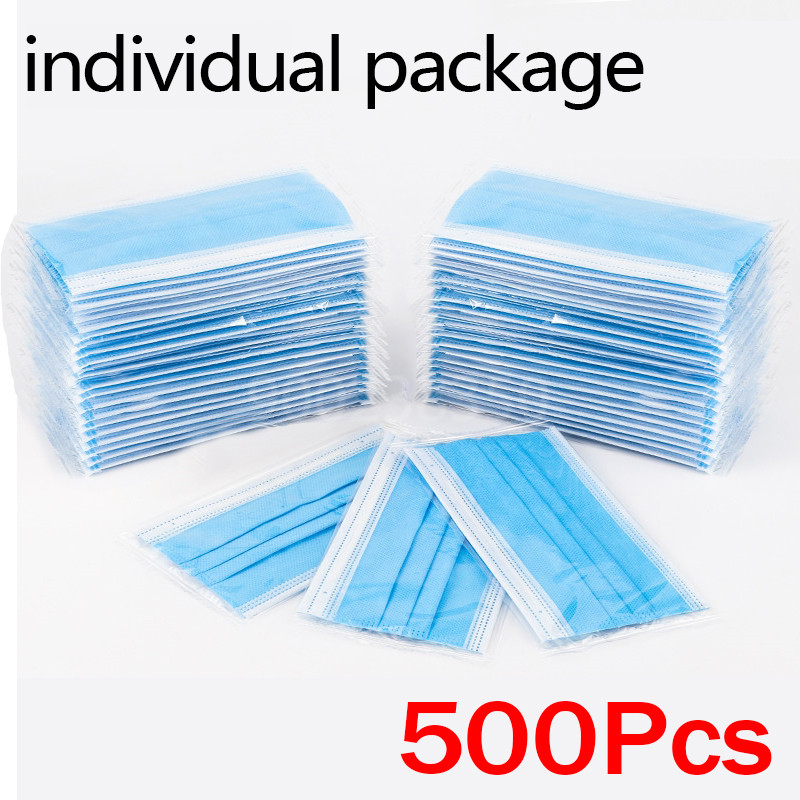 Disposable Mask Blue - Mascarilla desechable para adultos, paquete individual