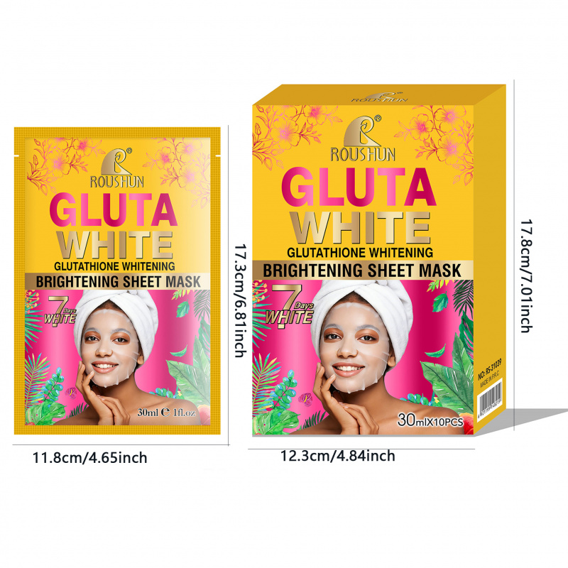 Mascarilla Facial Gluta White, - Face Mask Storage Box reseña y precio