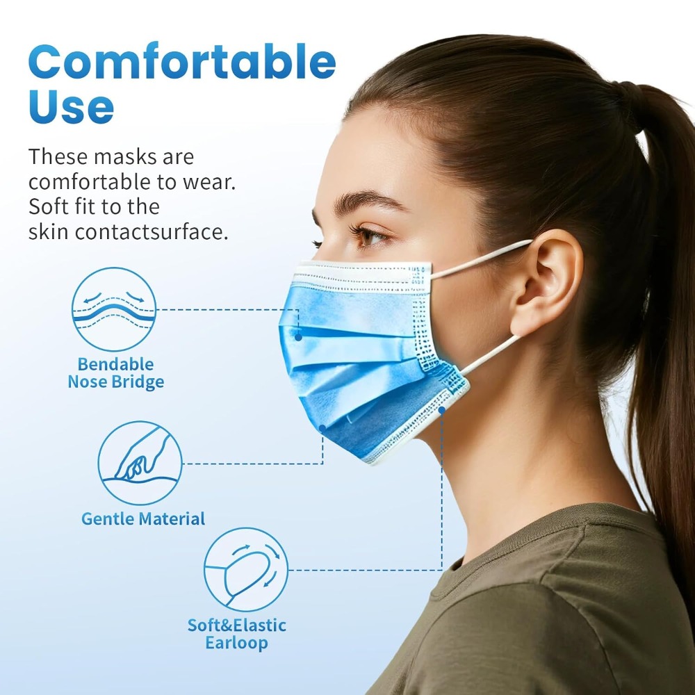 Mascarillas Faciales Desechabl - Disposable Mask Blue reseña y precio