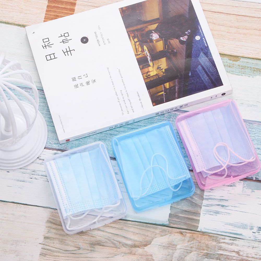 Contenedor rectangular de prot - Face Mask Storage Box reseña y precio
