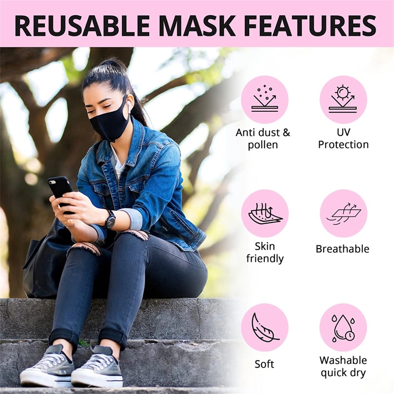 5/10 Uds moda sólida Earloop m - Cloth Face Mask Washable reseña y precio